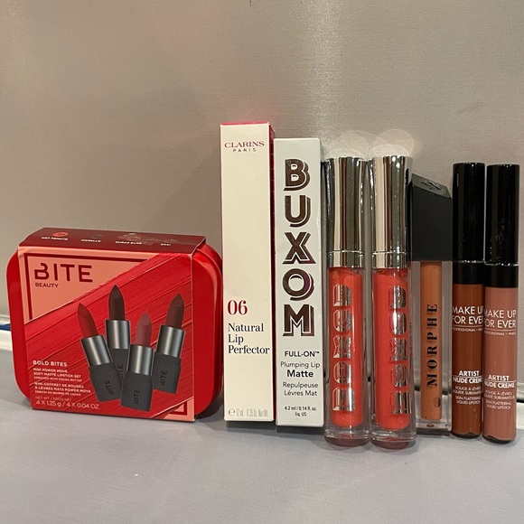 New Lot of 11 Sephora Lippies Bite Buxom Morphe Clarins Makeup Forever Ret $223!